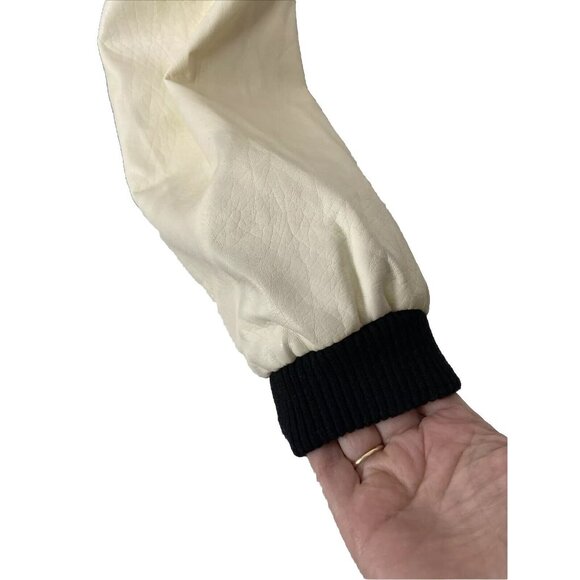 YOKI Womens Jacket Sz 2XL Faux Leather Moto Biker 1980's Style - Picture 2 of 8